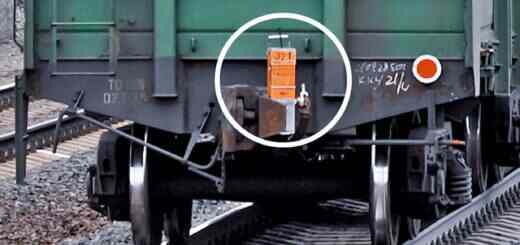 Желтая коробочка на последнем вагоне грузового поезда - СУТП