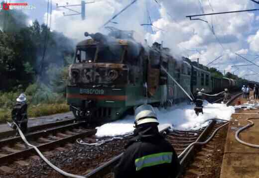 Пожар на электровозе