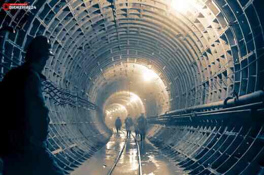 Метростроители в тоннеле