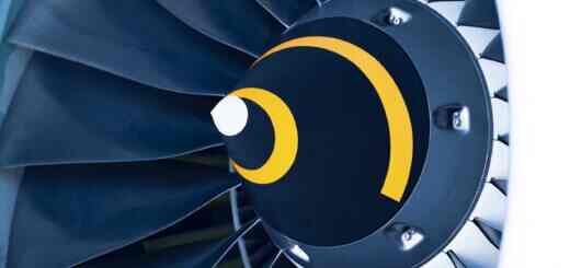 Спираль на турбине самолета