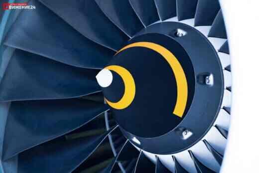 Спираль на турбине самолета