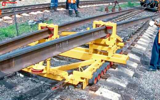 Перестановка рельсовых плетей местами со сменой канта